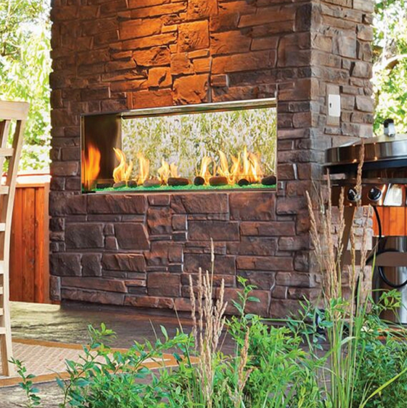 outdoor fireplace